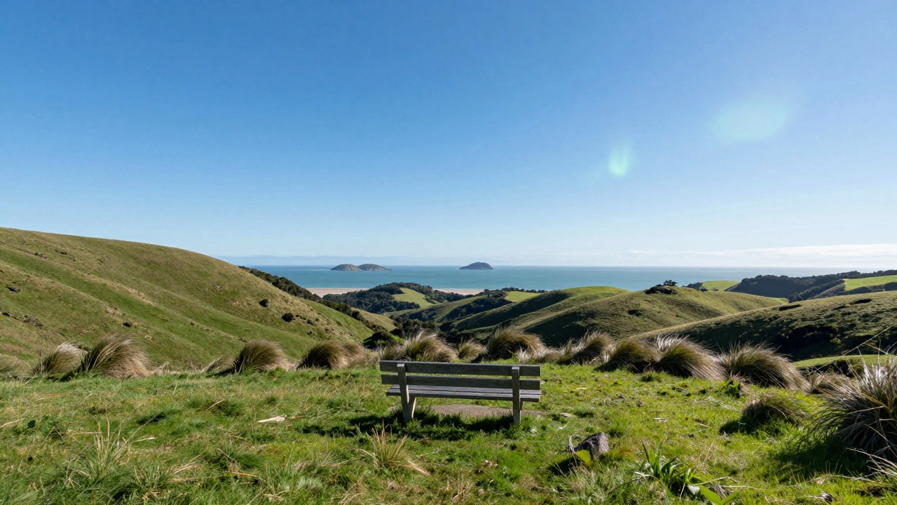 Безлюдный остров Стюарт в Новой Зеландии с чистейшим воздухом и бескрайним горизонтом.