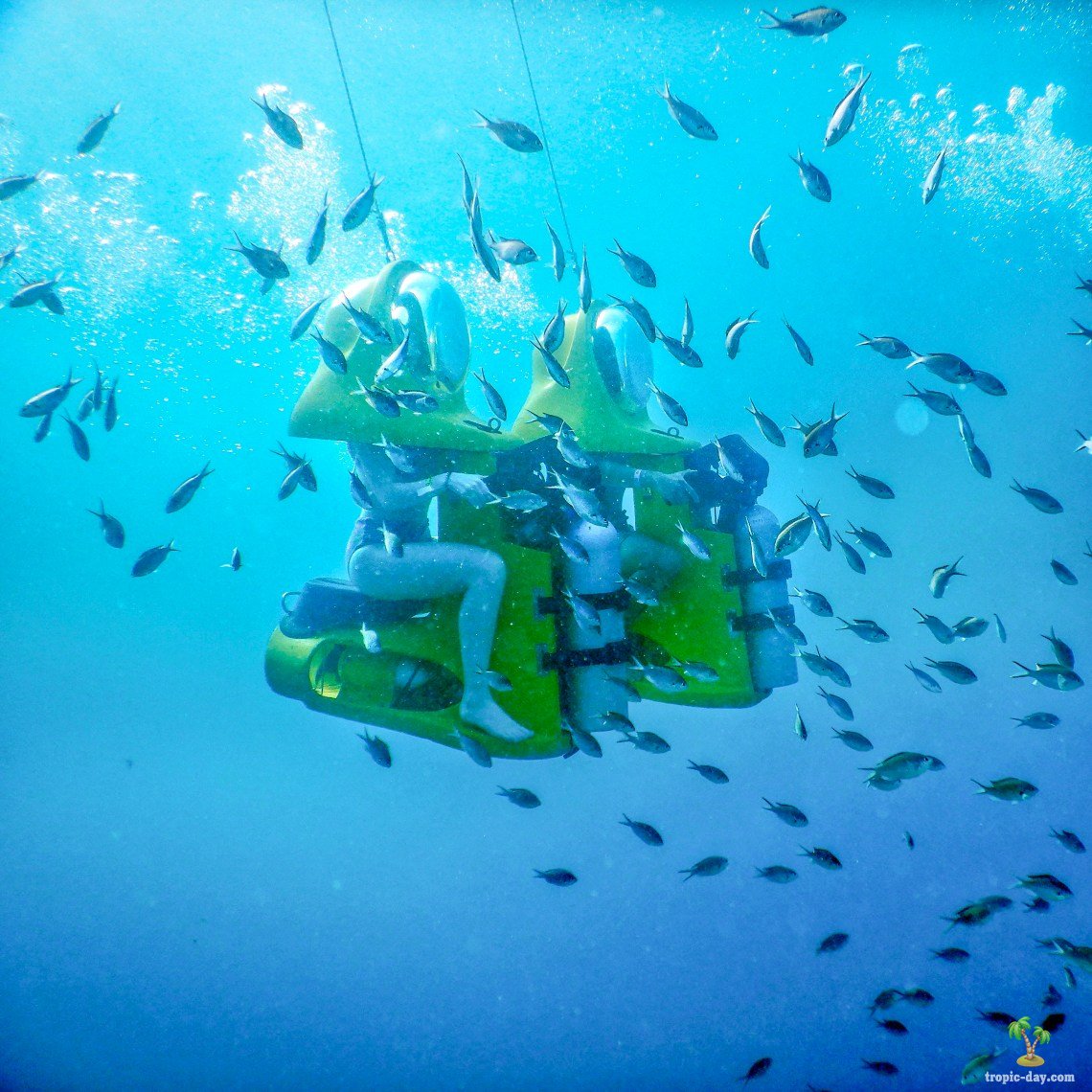 Аквафари Кюрасао - прогулка на подводном скутере.